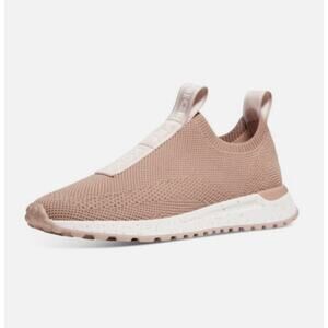 MICHAEL KORS Womens Bodie Mesh Slip-On Sneaker 6 Light Pink Logo Tape NWOB